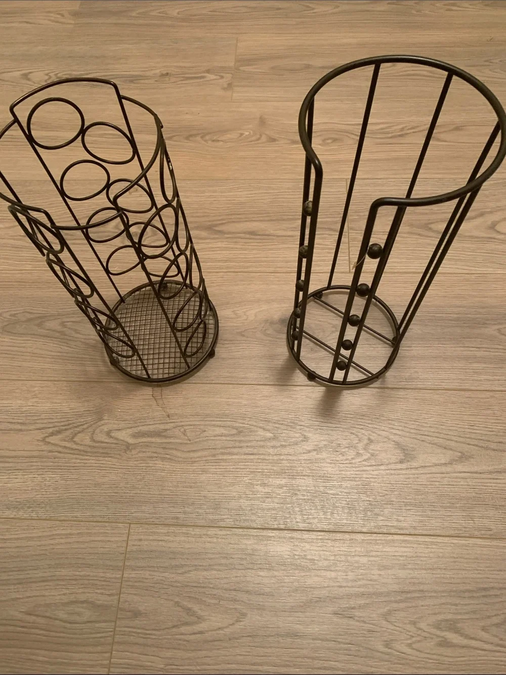 2 metal  Toilet Paper Holder Stand in Dark Brown